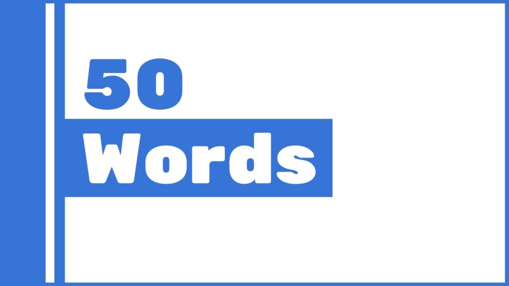 how many sentences is 50 words
