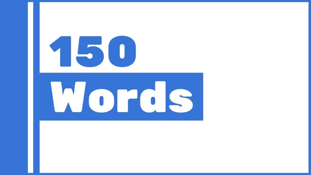 how many sentences is 150 words