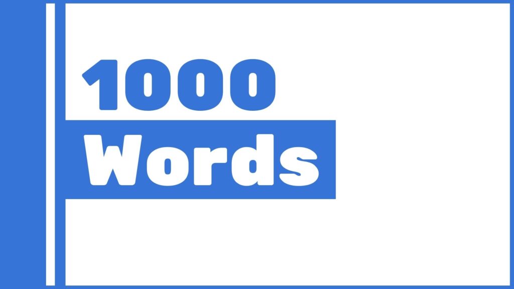 how many sentences is 1000 words