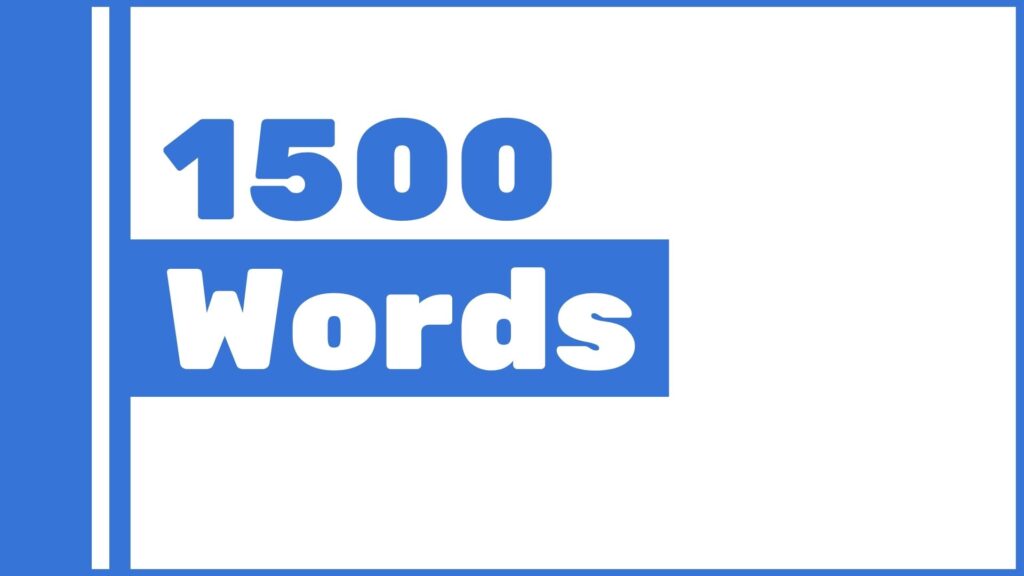 how many sentences is 1500 words