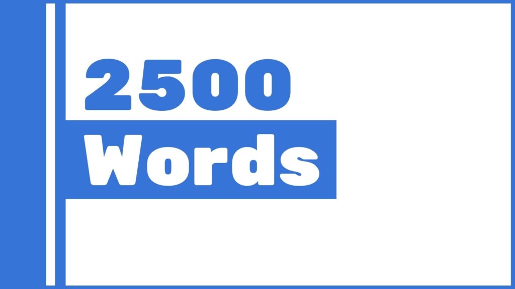 how many sentences is 2500 words