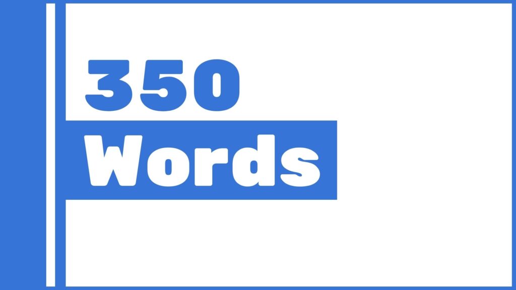 how many sentences is 350 words