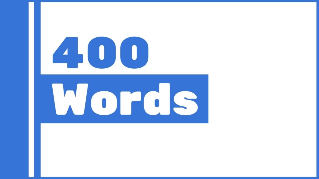 how many sentences is 400 words