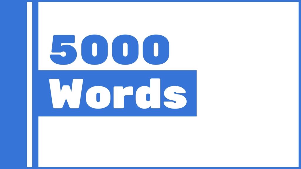 how many sentences is 5000 words