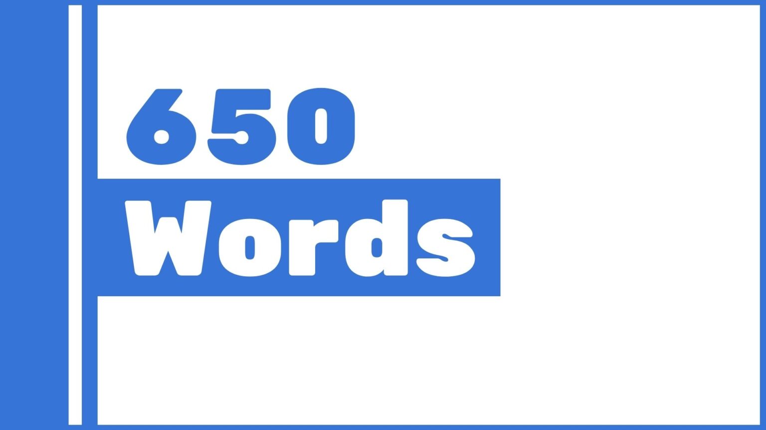 How Many Sentences is 650 Words?