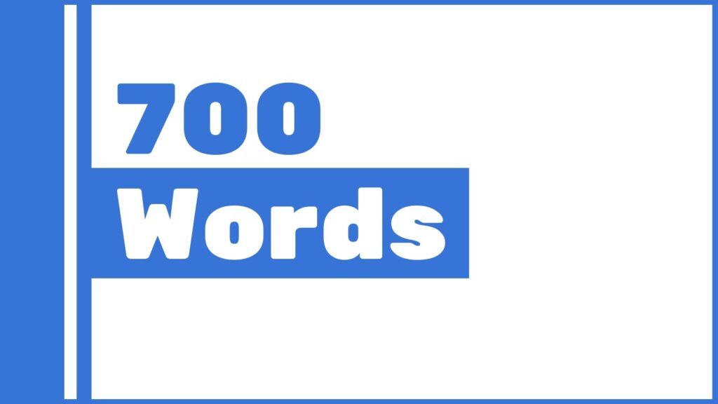 how many sentences is 700 words